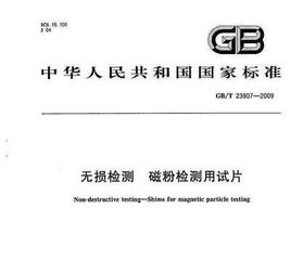 GB/T 23907-2009  無損檢測 磁粉檢測用試片