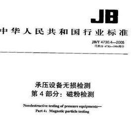 JB/T 4730.4-2005（標(biāo)準(zhǔn)釋義）  承壓設(shè)備無損檢測