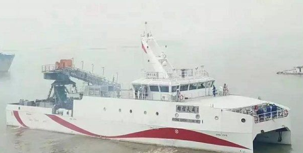江蘇大洋海裝50米風(fēng)電運(yùn)維船試航成功